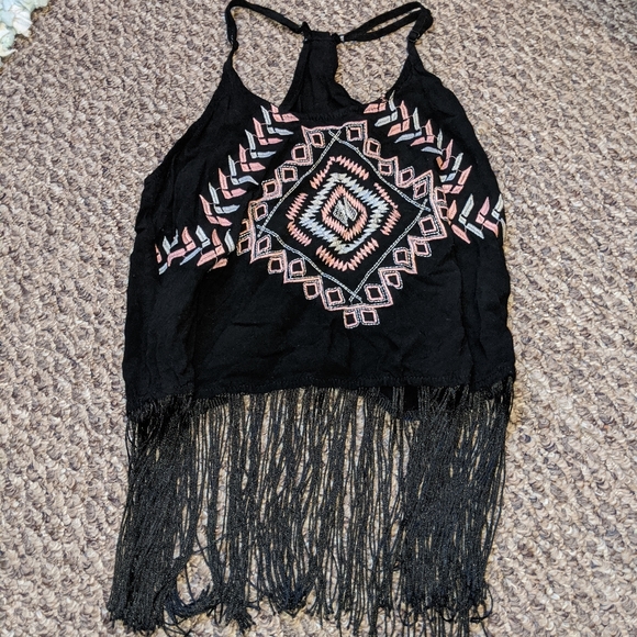 Fringe Shein Black Tank Top - Picture 1 of 4
